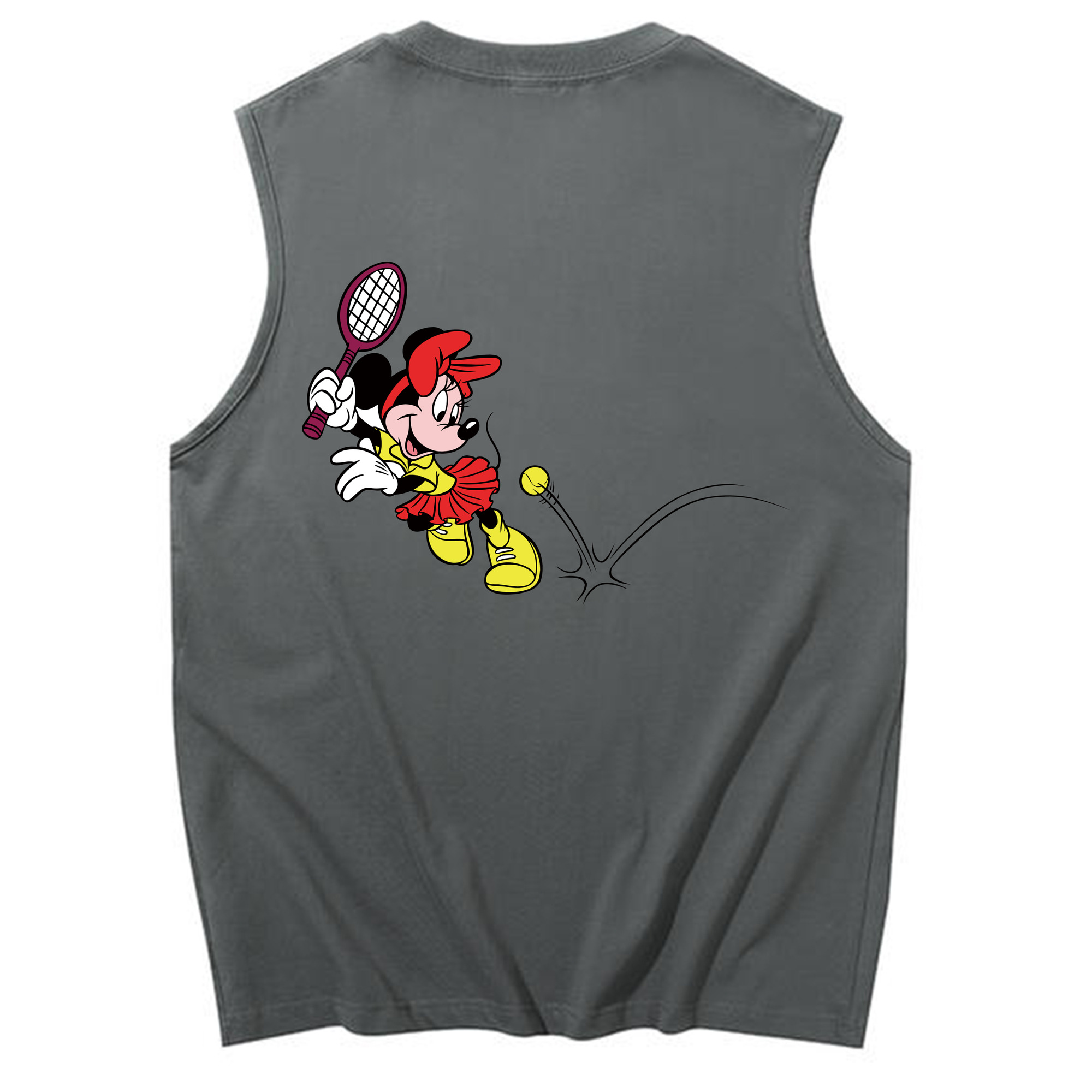 ミッキーマウス Mickey Mouse コットン100％タンクトップ（背面プリント）